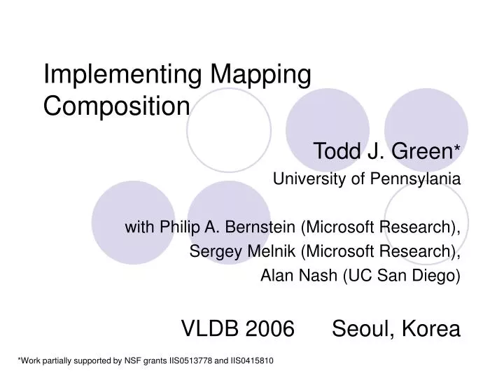 implementing mapping composition