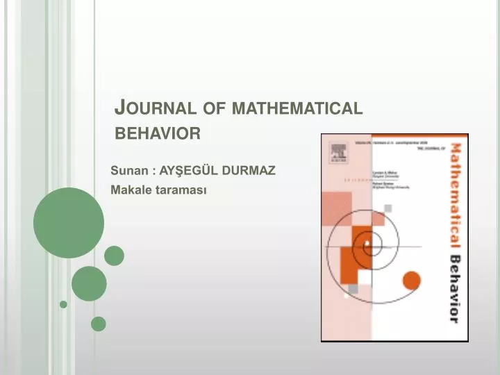 journal of mathematical behavior