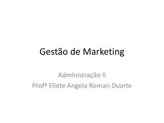 gest o de marketing