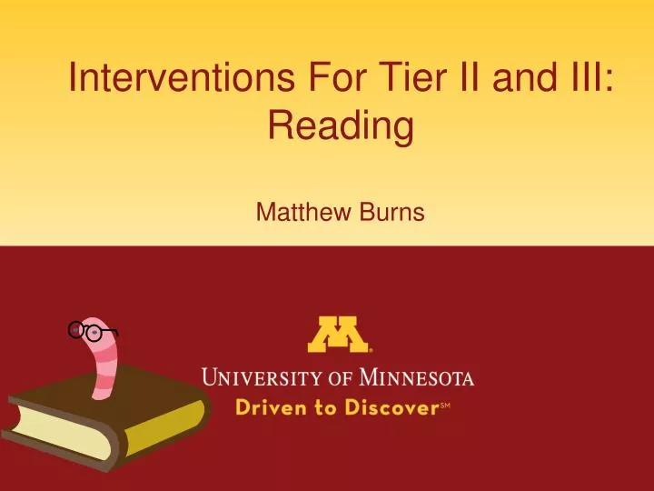 interventions for tier ii and iii reading matthew burns
