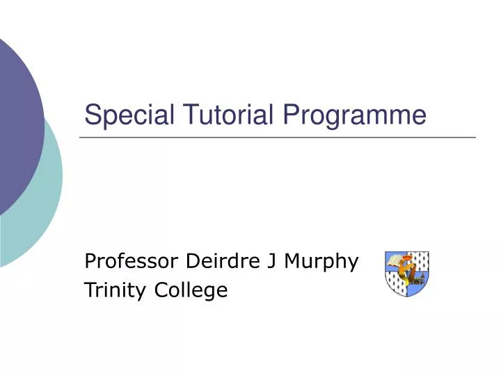 special tutorial programme