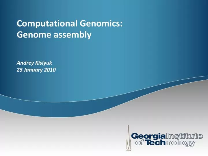 computational genomics genome assembly