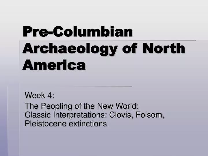 pre columbian archaeology of north america