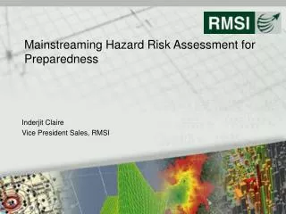 Mainstreaming Hazard Risk Assessment for Preparedness