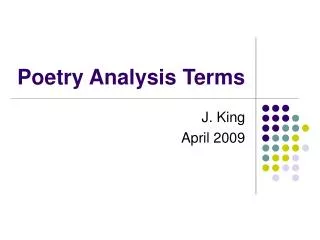Poetry Analysis Terms