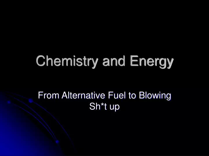 chemistry and energy