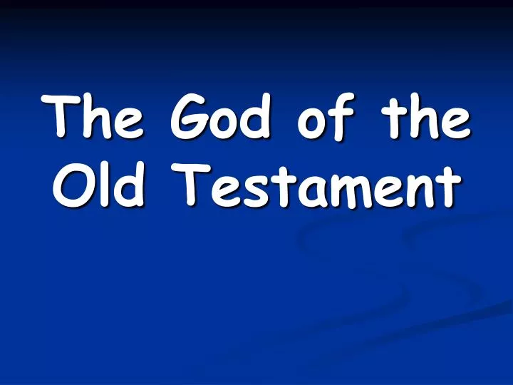 the god of the old testament