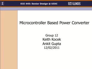 Microcontroller Based Power Converter