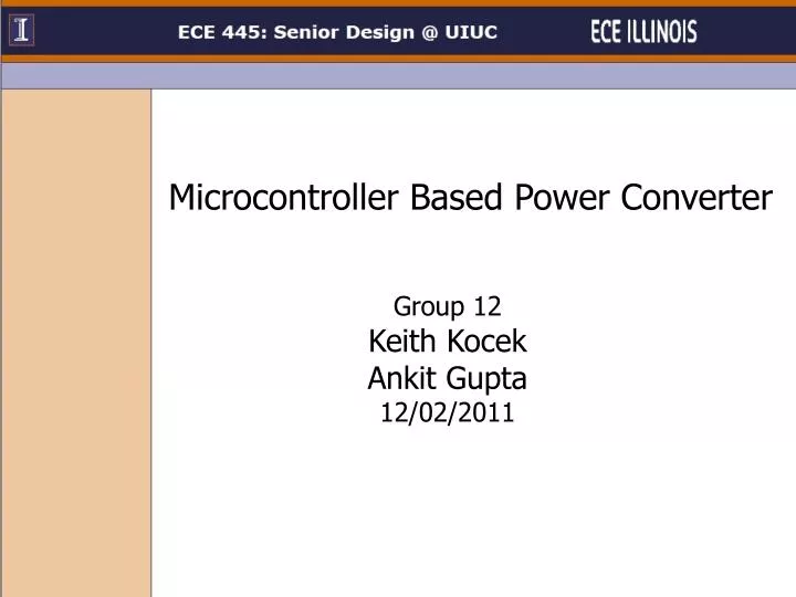 microcontroller based power converter