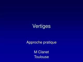 vertiges