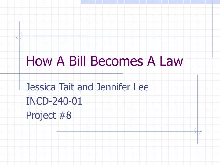how a bill becomes a law