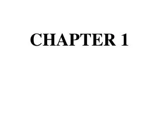 CHAPTER 1