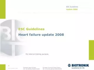 ESC Guidelines Heart failure update 2008