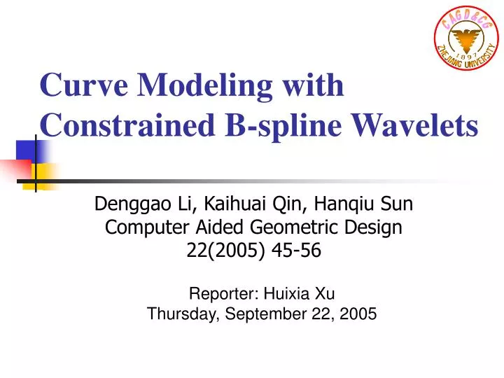 curve modeling with constrained b spline wavelets