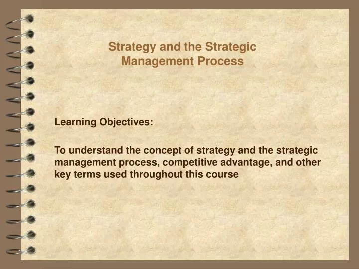 strategy and the strategic management process