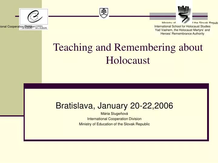teaching and remembering about h olocaust