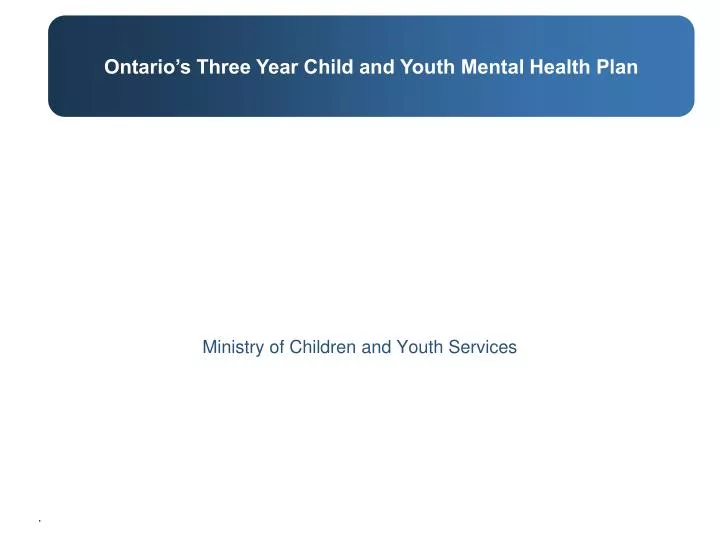 ministry of children and youth services