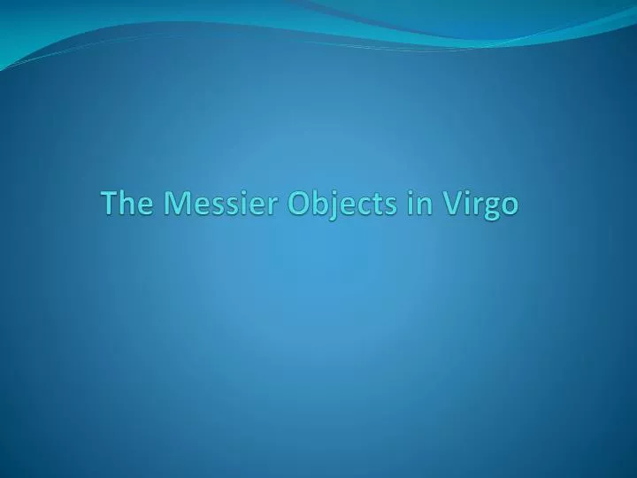the messier objects in virgo