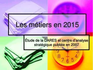 les m tiers en 2015