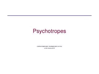 psychotropes