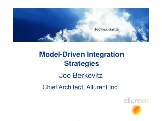 Model-Driven Integration Strategies