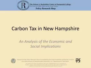 Carbon Tax in New Hampshire