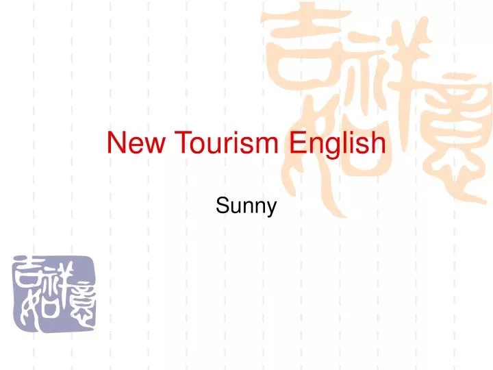 new tourism english