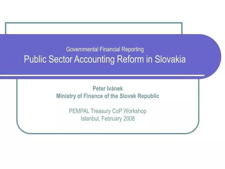governmental financial reporting public sector accounting reform in slovakia