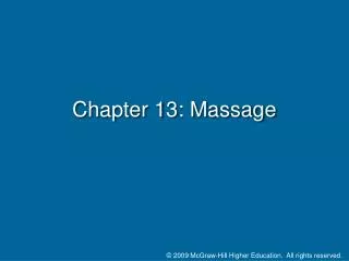 Chapter 13: Massage