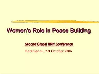Women’s Role in Peace Building