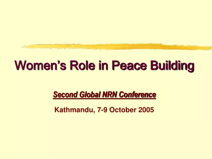women s role in peace building