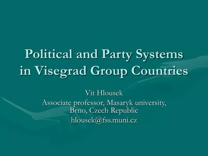 political and party systems in visegrad group countries