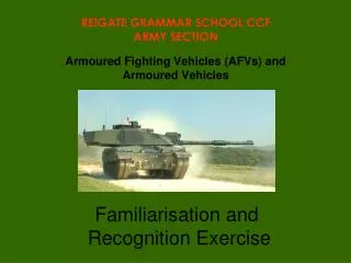 Armoured Fighting Vehicles (AFVs) and Armoured Vehicles