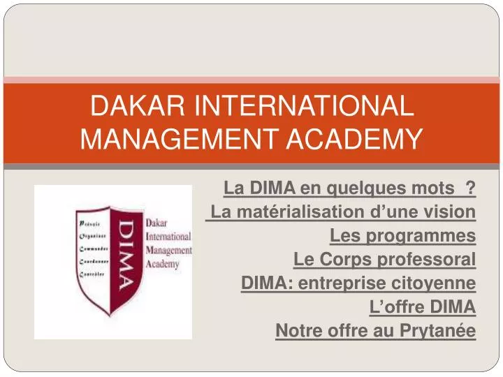 dakar international management academy