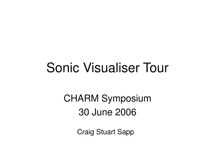 sonic visualiser tour