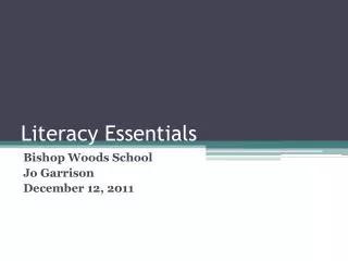 literacy essentials