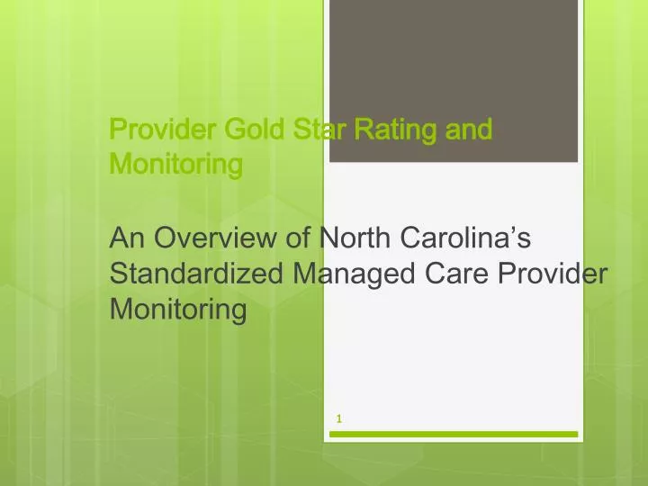 provider gold star rating and monitoring