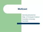IP Multicast Service Models and Applications - slide 1
