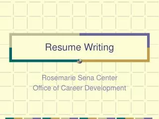 Resume Writing