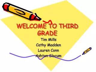 WELCOME TO THIRD GRADE
