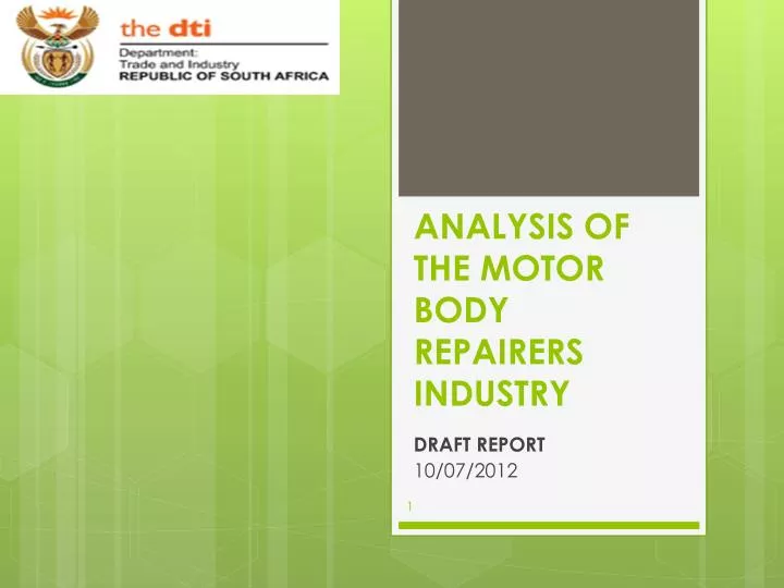 analysis of the motor body repairers industry