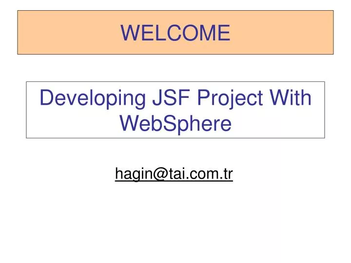 developing jsf project with websphere