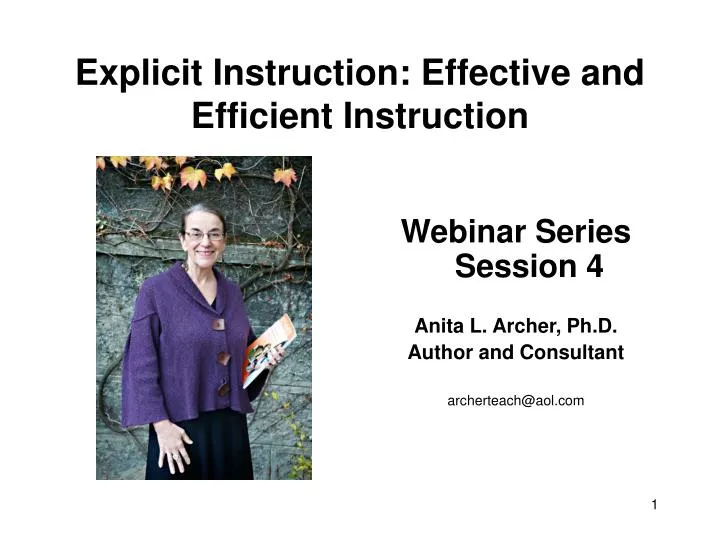 explicit instruction effective and efficient instruction