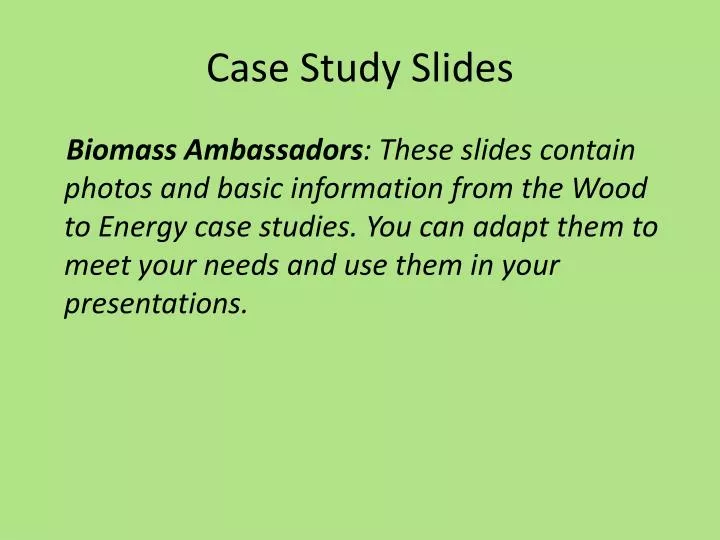 case study slides