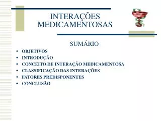 INTERAÇÕES MEDICAMENTOSAS