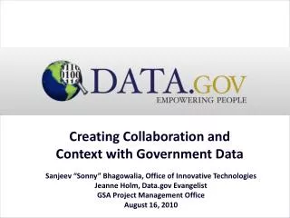 Creating Collaboration and Context with Government Data