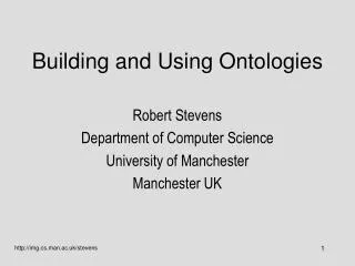 Building and Using Ontologies