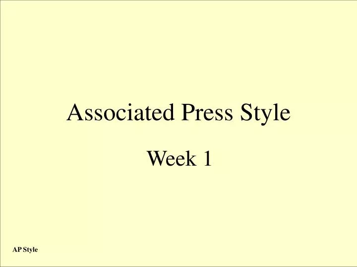associated press style