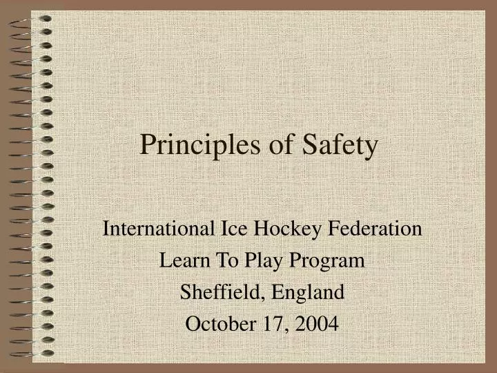 principles of safety