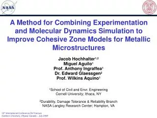 A Method for Combining Experimentation and Molecular Dynamics Simulation to Improve Cohesive Zone Models for Metallic Mi
